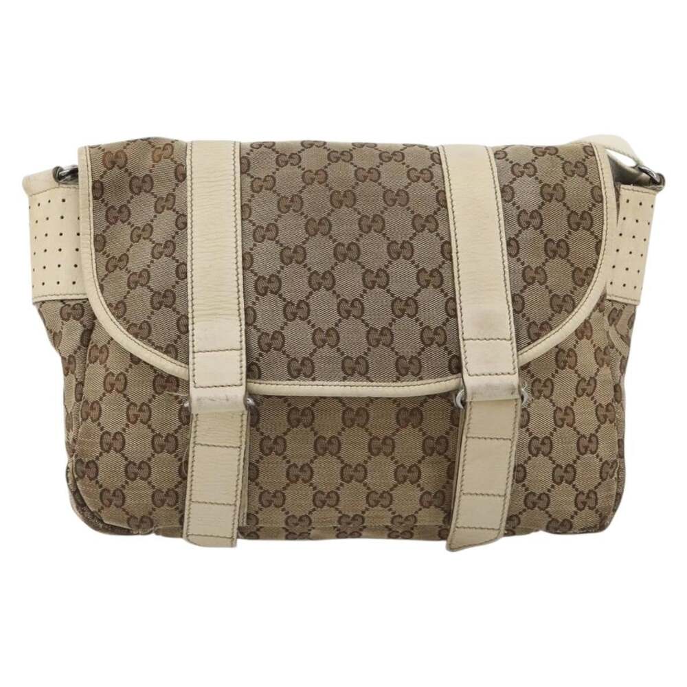 Gucci GG Canvas Shoulder Bag Beige